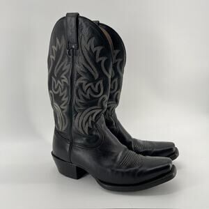 Ariat Legend Embroidered Square Toe Western Boots Mens 10.5D Black Leather 2296